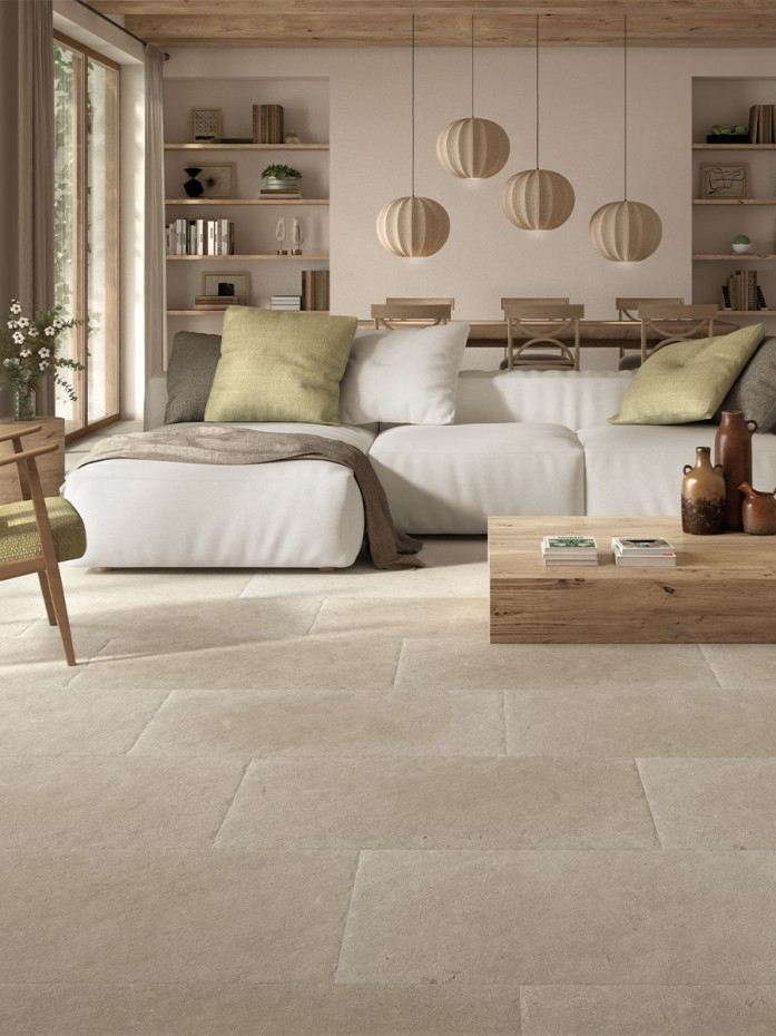 Texas Sand Antique Chiselled Edge Porcelain Tile - 900x600x9.5mm