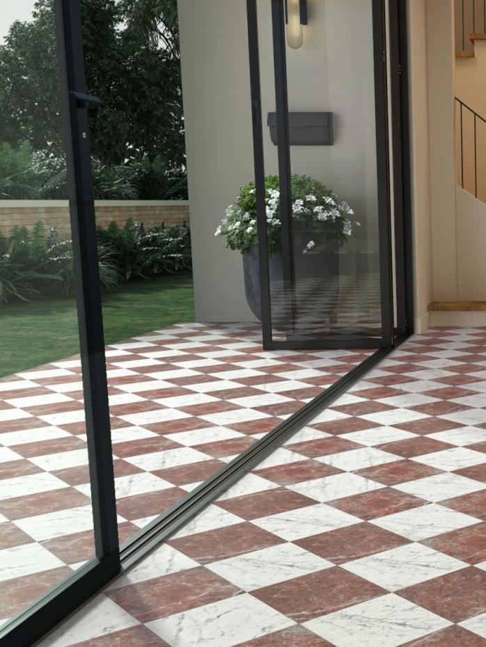 Lusso Rosso Outdoor Porcelain Paving Tiles - 300x300x20mm