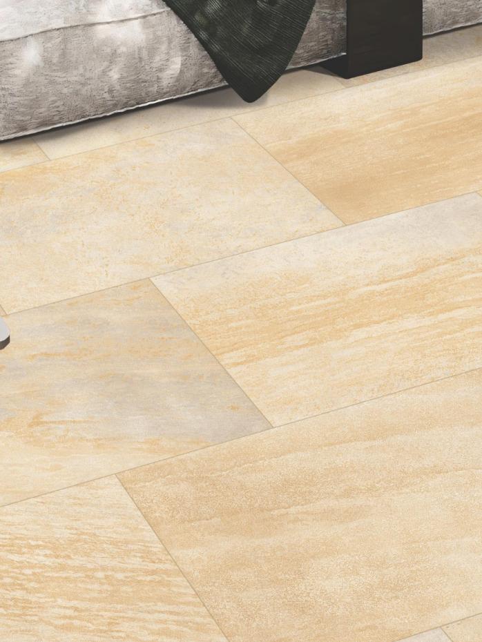 Grafiti Beige Outdoor Porcelain Paving Slabs - 900x600x20mm