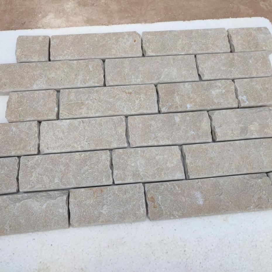 Dijon Splitface Tumbled Limestone Walling- 100 FL x 22mm