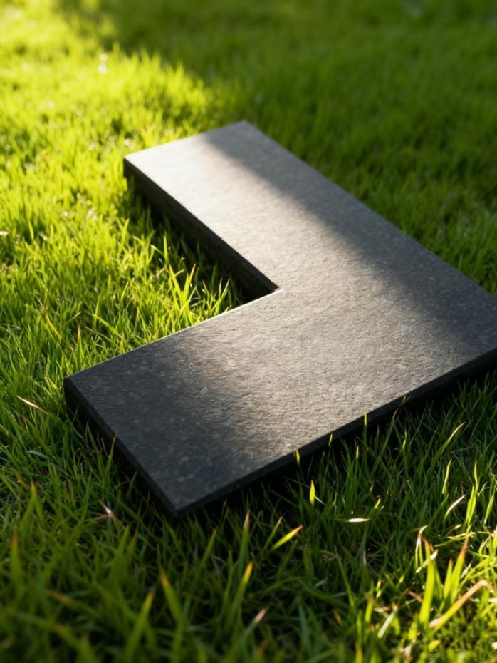 Basalt Black Corner Wall Coping - 800x350x30mm