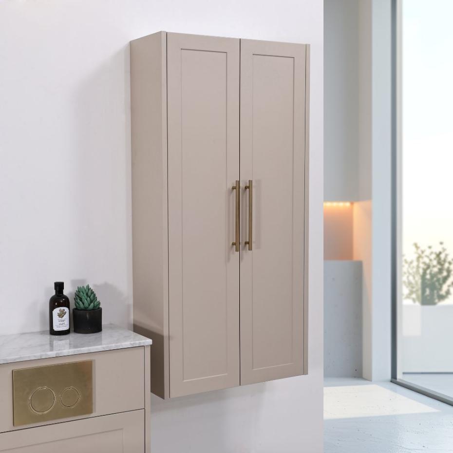 Imperial Light Beige Complete Freestanding Vanity Unit Set With Side Cabinet- 1200mm