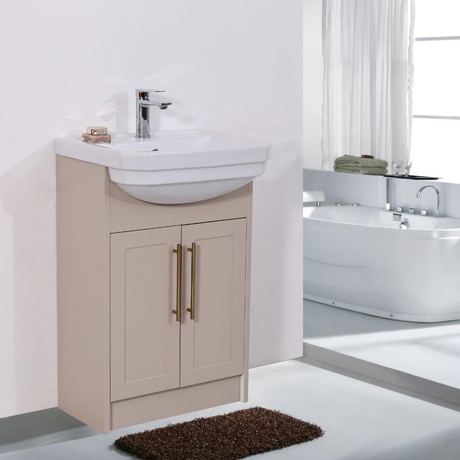 Imperial Light Beige Freestanding Vanity Unit - 600mm