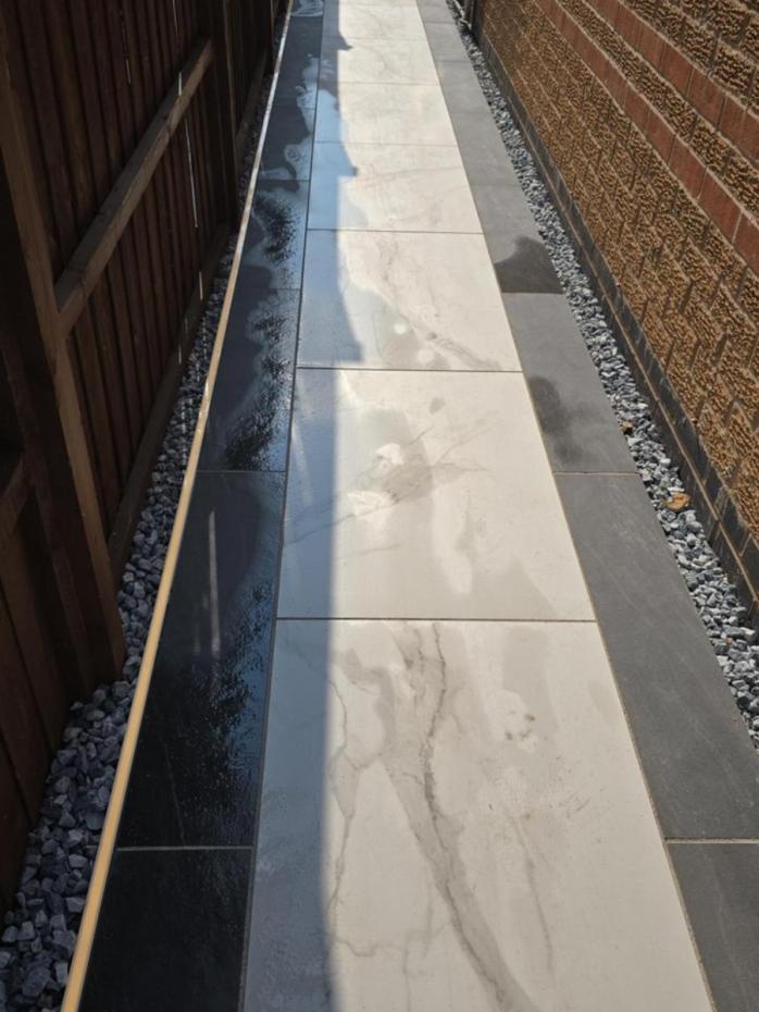 Carrara Marble Effect Outdoor Porcelain Slabs - 900x600x20mm