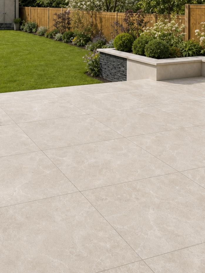 Dome Bone Outdoor Porcelain Paving Slabs - 800x800x20mm