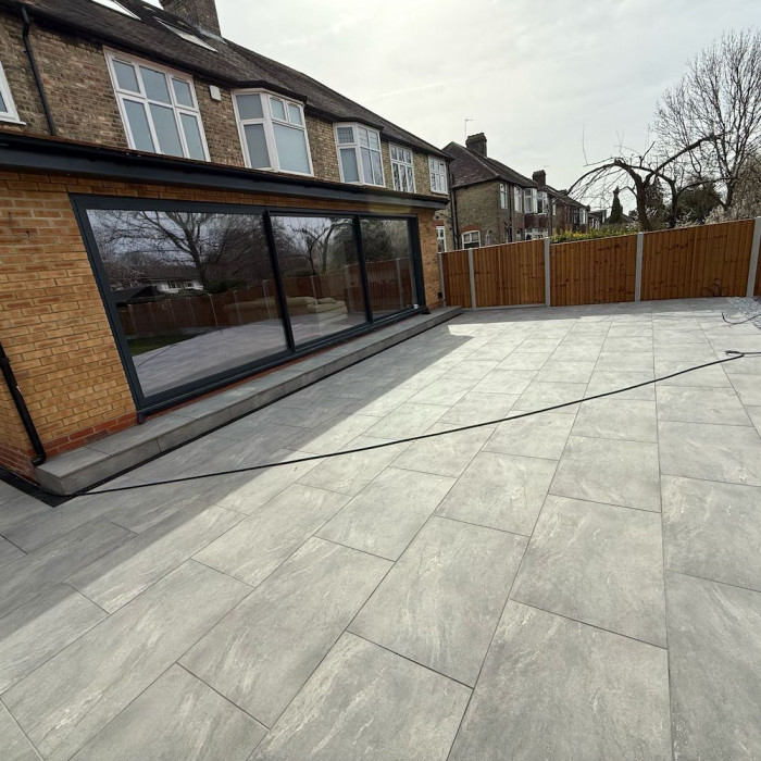 Valencia Grey Outdoor Porcelain Paving Slabs - 900x600x20mm