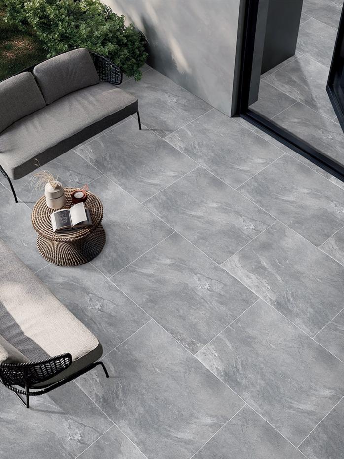 Valencia Grey Outdoor Porcelain Paving Slabs - 1200x600x20mm