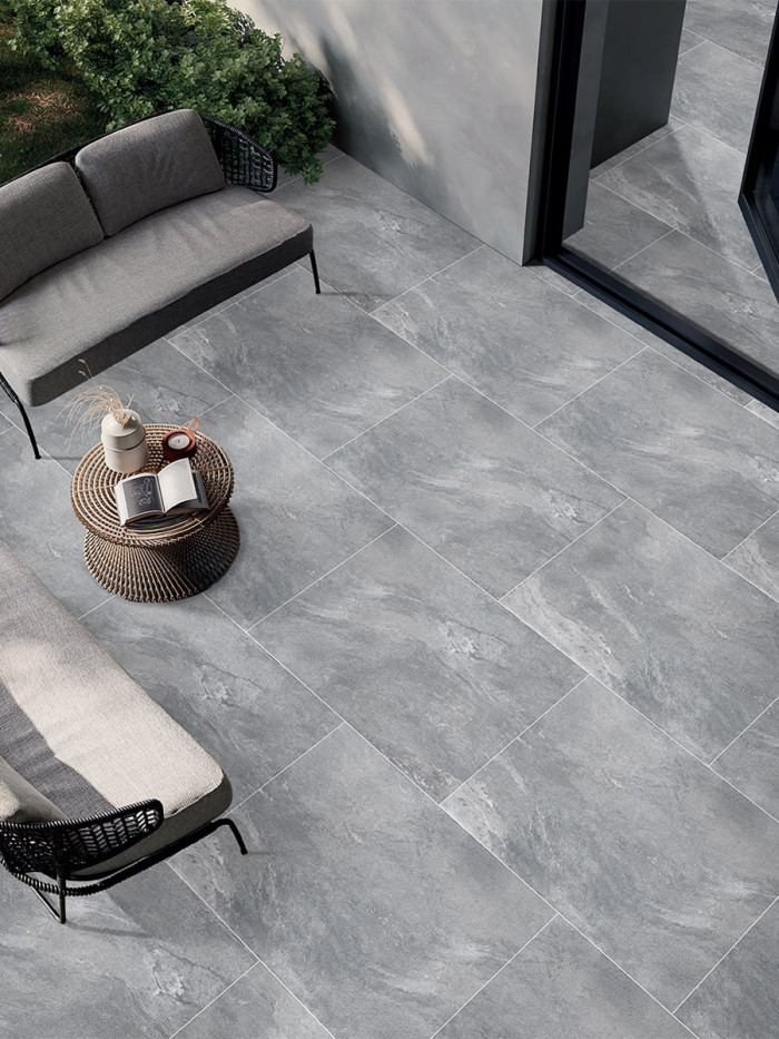 Valencia Grey Outdoor Porcelain Paving Slabs - 900x600x20mm