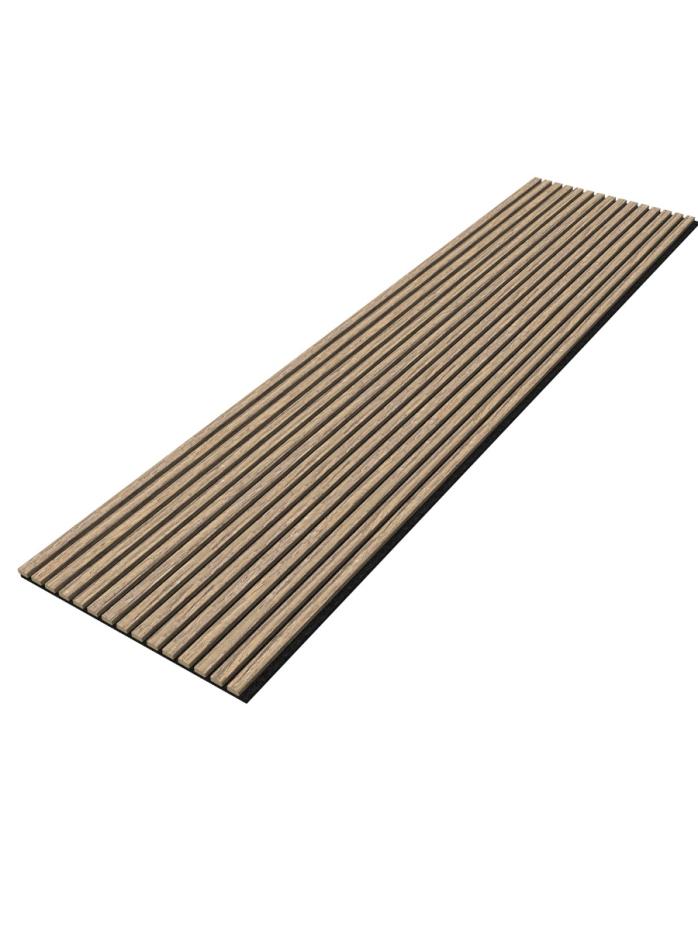 Walnut Acoustic Wood Wrapped Wall Panels - 2400x600x21mm